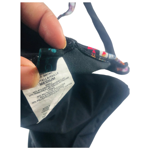 Womens Halter Tie One Piece Swimsuit Deep Neckline Tribal Multicolor Medium - Picture 5 of 5